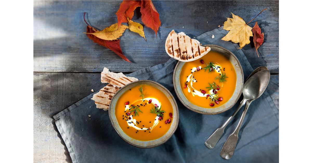 Herbstliche Kürbissuppe mit Ingwer und Möhren